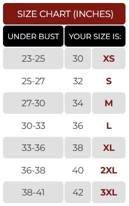Post Surgical Compression Sleeveschart